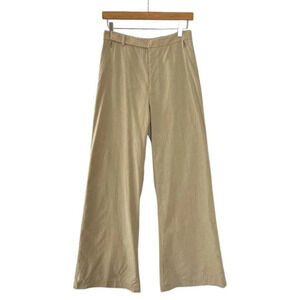 Kobi Halperin Khaki Tan High Waist Wide Flare Leg Stretch Trousers Pants Size 8
